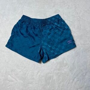 Umbro blue checkered shorts Size L youth #football #athletic